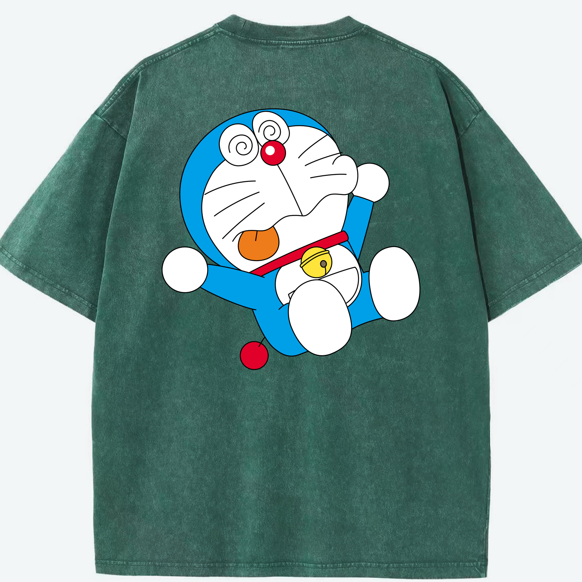（画像用） ドラえもん Doraemon 綿100% ヴィンテージ風 半袖Tシャツ（背面プリント）